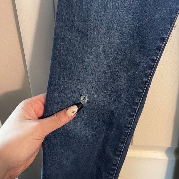 Madewell Womens Dark Wash Lightly Distressed High Riser Skinny Jeans Size 28 - Picture 4 of 10